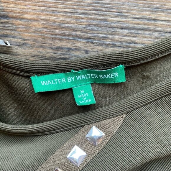 Walter by Walter Baker Elegant Olive Studded Dress (M) - Picture 4 of 4